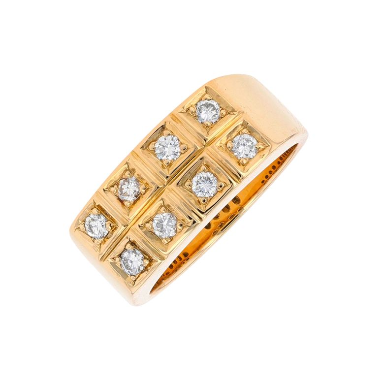 Bague diamants 0.24 carat or jaune 10.11g Comme neuf -  reconditionné disponible sur Gemme Les Bijoux